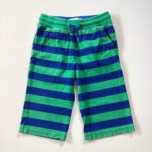 Mini Boden Striped Green and Blue Shorts